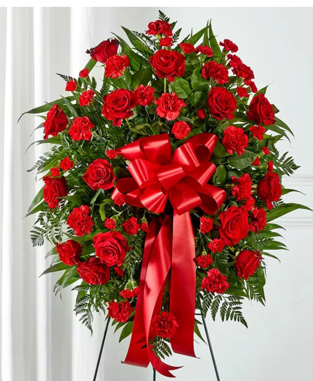 Red Sympathy Standing Spray