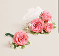 pink rose Corsage & Boutonniere set