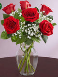 6 Rose Elegance red