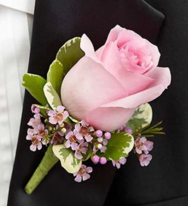 Pink Rose Boutonnière