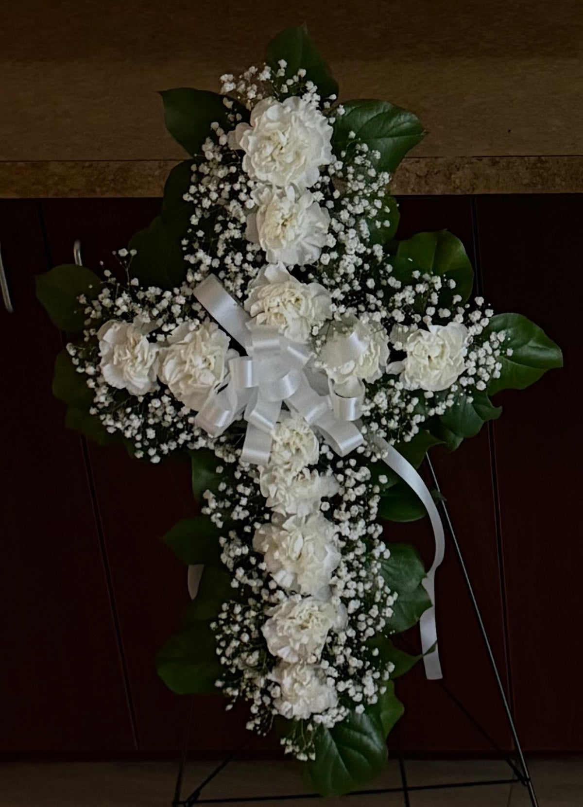 Small white standing cross