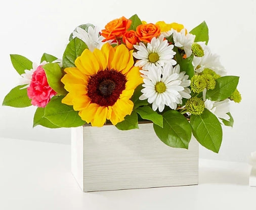 Sun-drenched Blooms Box Bouquet